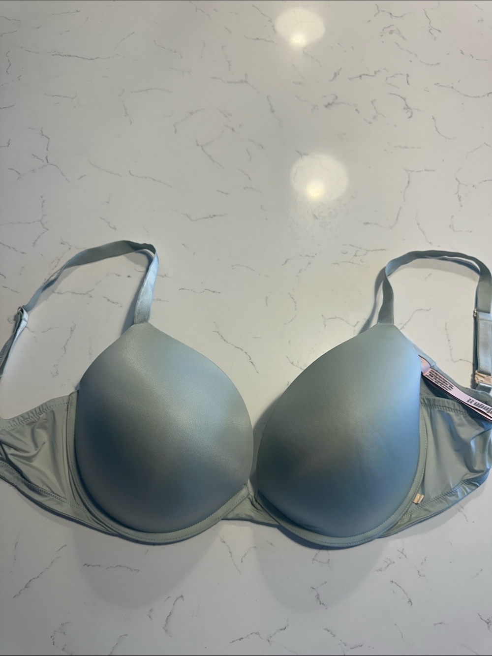 Victoria's Secret Pale Blue Padded T-Shirt Bra with Adjustable Straps